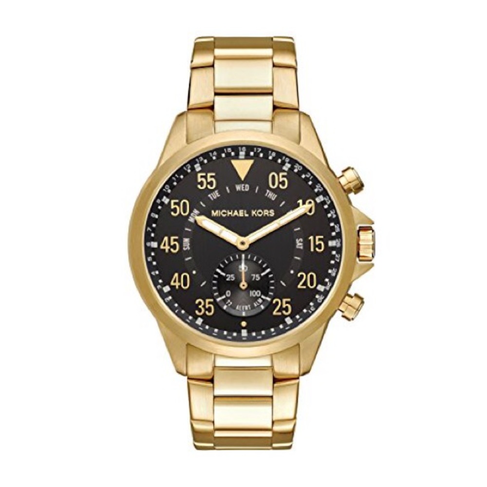 New MK Michael Kors Hybrid Gage Gold Tone Watch w/new battery!